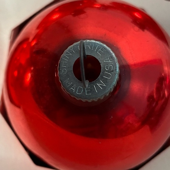 Vintage Shiny Brite Red 10 Mercury Glass Christmas Ball Ornament - Picture 3 of 4